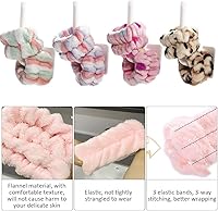 Vista 4 de OLizee 4 pares de muñequeras absorbentes para spa con 2 ganchos de pared, organizador de toalla de lavado de muñeca, toalla de lavado de cara