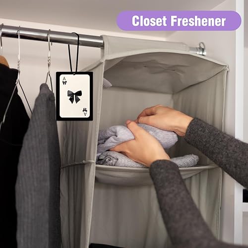 Miniatura 3 de Ambientador colgante de 3 piezas con lazo de cerezo de cerezo, bonito ambientador para colgar en el coche, coqueta negra, ambientador de aire para