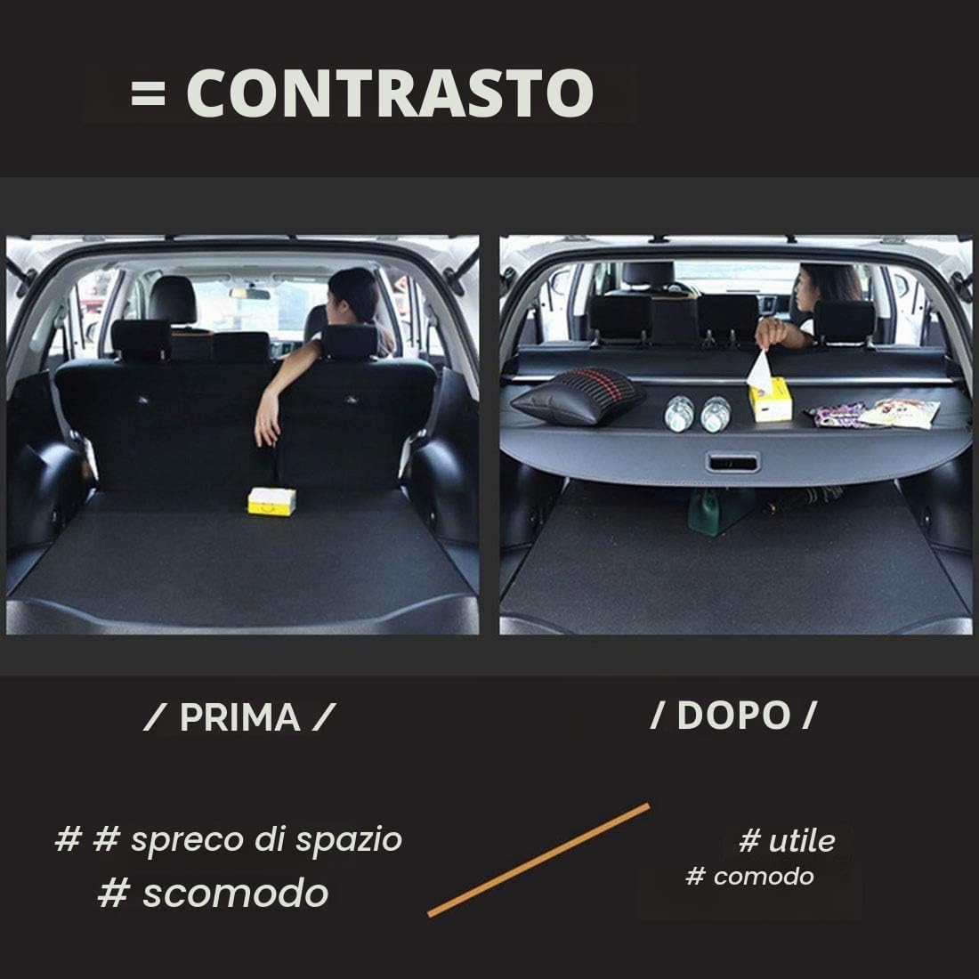 Retrattile Copertura Bagagliaio Dell'Auto per Toyota RAV4 RAV 4 2006 2007 2008 2009 2011 2012 2013, Posteriore Tronco Cappelliera Copri Privacy Protezione Accessori