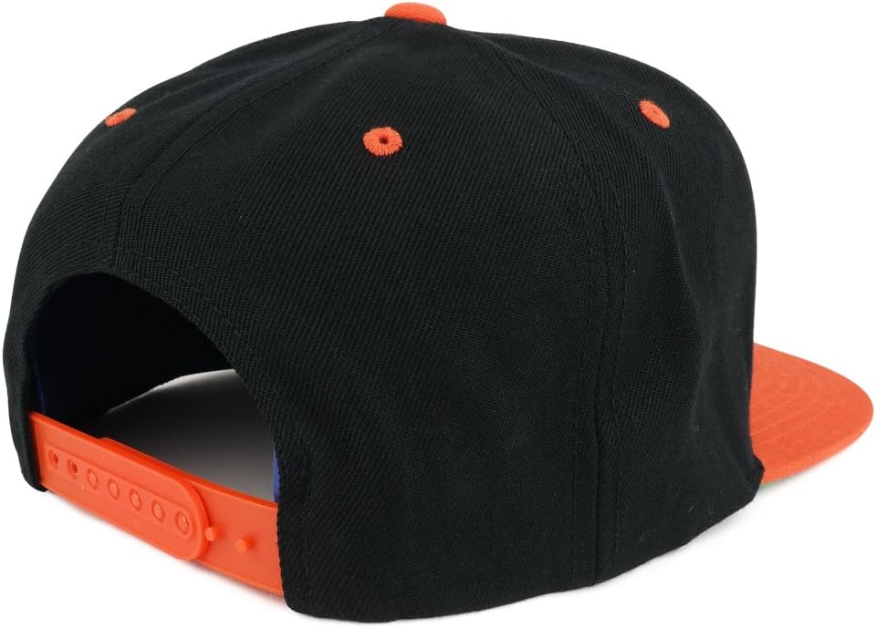 Trendy Apparel Shop King Two Tone Embroidered Flat Bill Snapback Cap