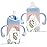 hahaland Sippy Cups for Baby 6-12 Months - 2 in 1 Spout & Straw Unicorns Sippy Cups for Toddlers 1-3 No Spill Transition Weighted Straw Cup (1 Cup with 2 Nipples) Baby First Christmas Gifts