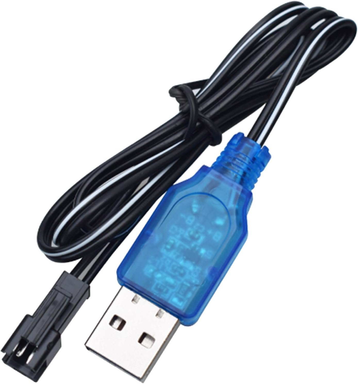 USB Charger Cable Set - Includes 1 Pack 3.7V SM-2P and 1 Pack 7.4V XH-3P Plug Connector Compatible with RC Car,RC Truck, RC Boat,Gel Blaster Splatter Ball Gun, Drone, USB Charging Cable