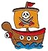 Produktbild Piratenschiff Pirat Schiff Aufnäher Bügelbild Aufbügler Iron on Patches Applikation