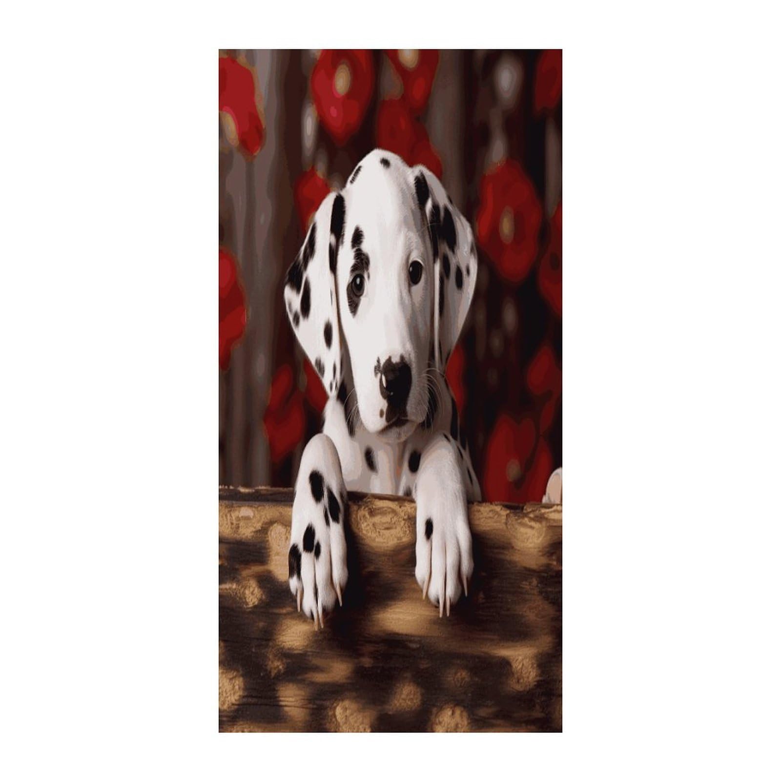 Fekiloot Style Dalmatian Puppy Door Curtain Room Divider Curtains