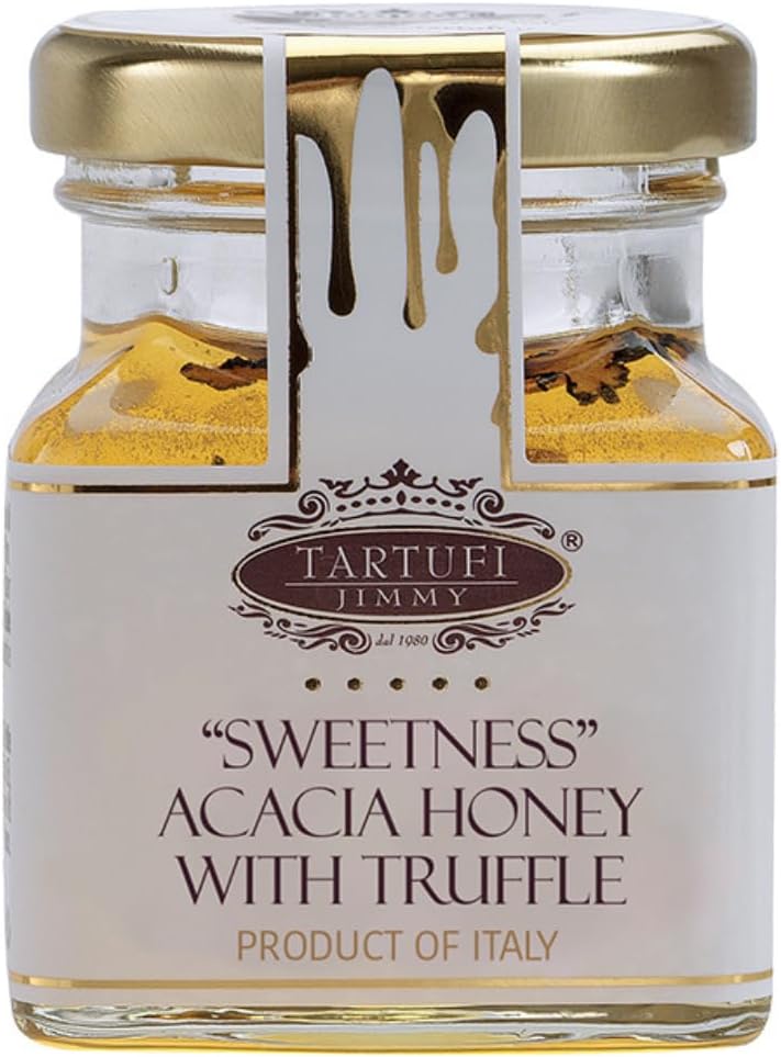 Tita Italian Truffle Acacia Honey, 100% Pure, Healthy[Vitamins, Organic Acids, Antioxidants], Gluten- free, Sweet Dripping Honey, Energy Booster, Versatile, Glazing Agent, Net Wt: 4.23 oz / 120 Gr