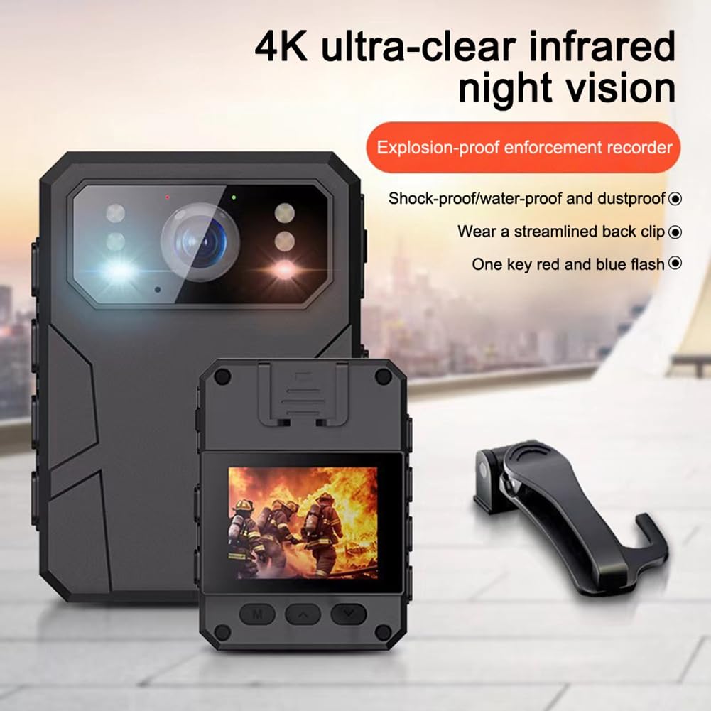 Mini Caméra Numérique 2K/4K/1080P, Enregistreur Vidéo de Sport DV DVR, Caméra Corporelle, Enregistreur de Surveillance sur Site, Vision Nocturne Infrarouge
