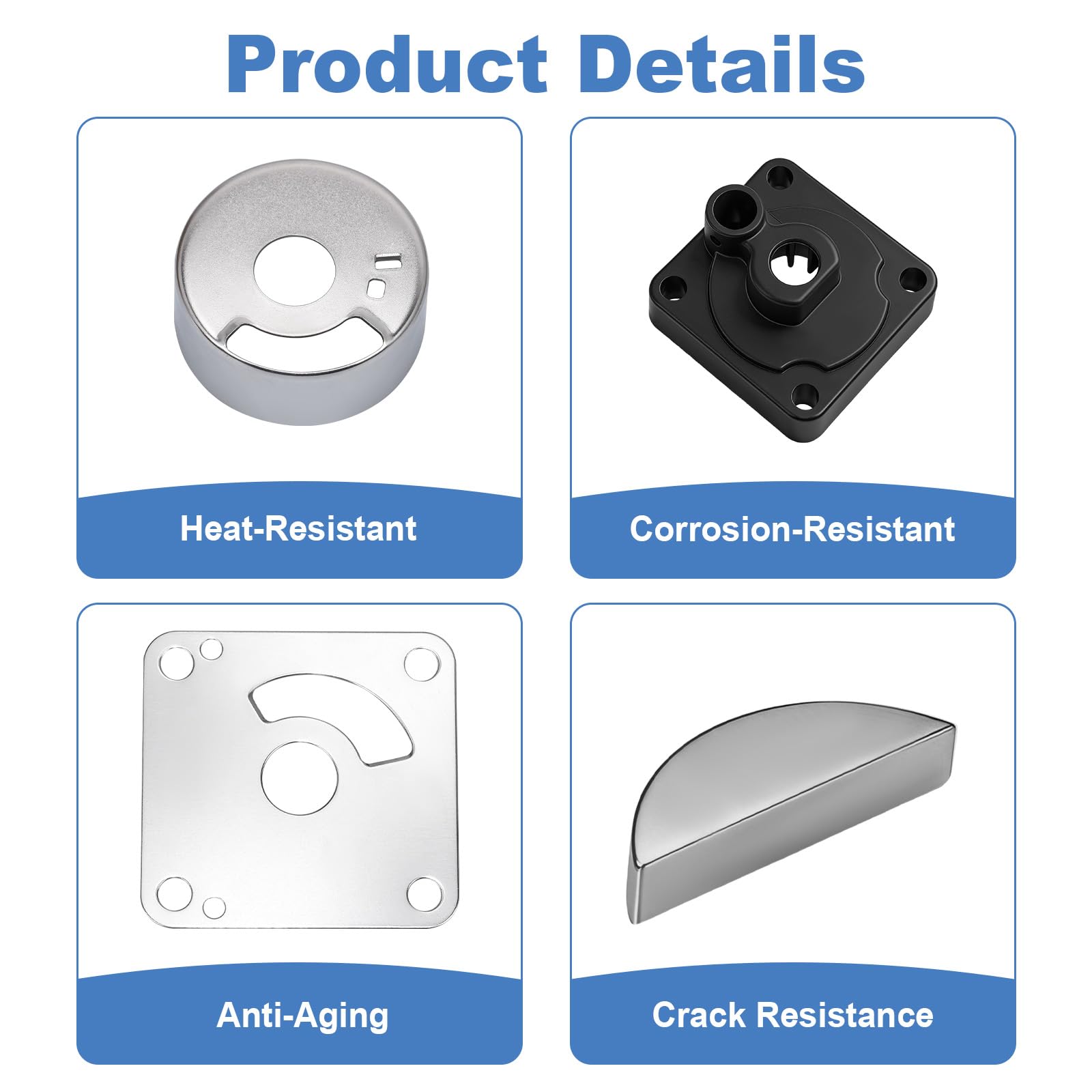 6L2-W0078-00 Kit de reparación de bomba de agua con carcasa, compatible con Yamaha Outboard de 2 tiempos 20HP 25HP, kit de impulsor de bomba de agua de motor de barco, sustituye a 6L2-W0078-00-00