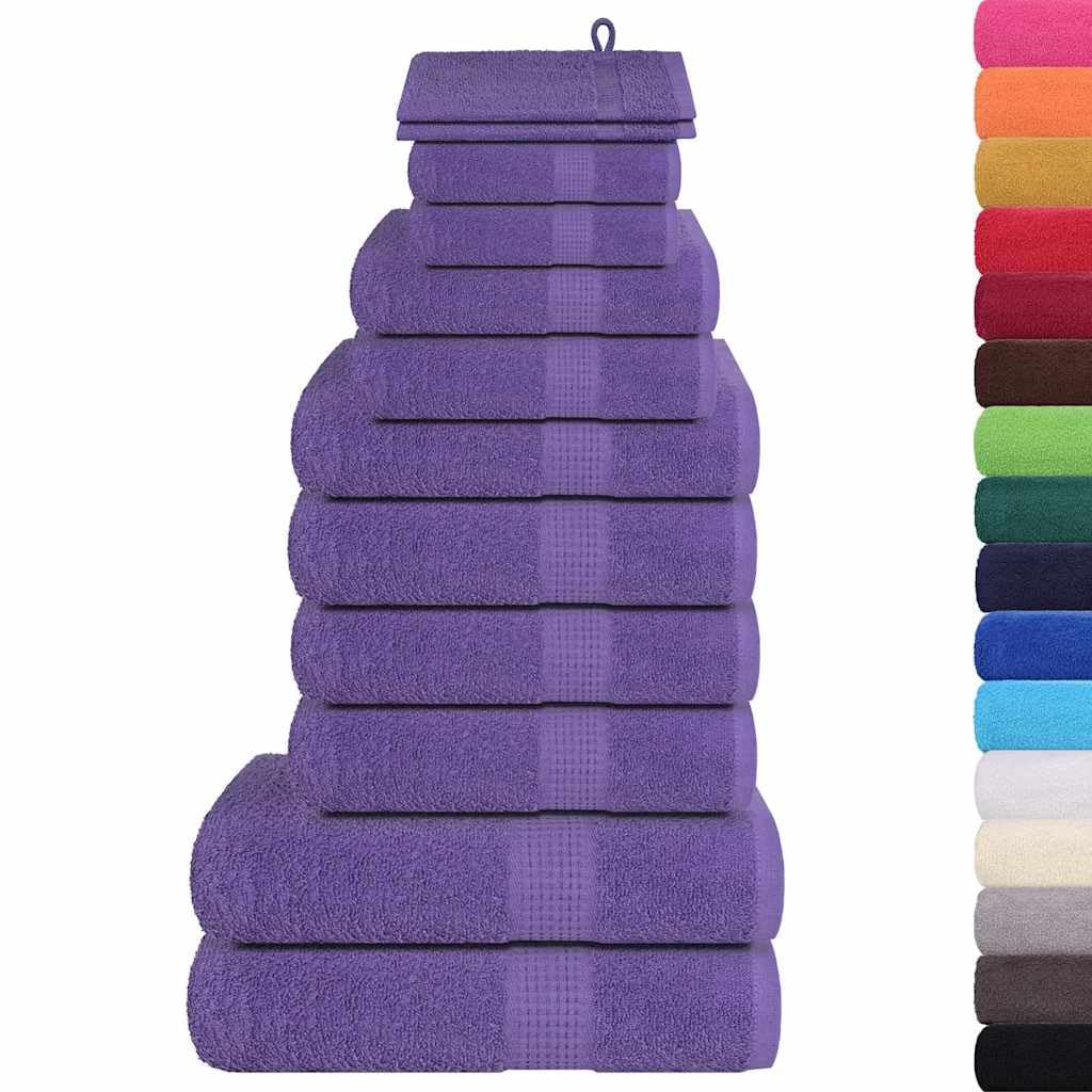 Juego de toallas genérico FROGN 12 piezas, 360 g/m², color morado