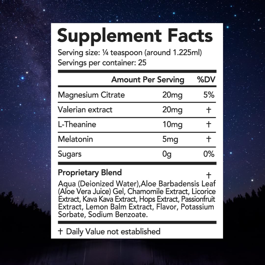 Liquid Sleep Drops – Extra Strength Natural Sleep Aid with Melatonin, L-Theanine, Valerian, and Magnesium �� Fast-Acting, Non-Habit Forming, Berry Flavor, 2oz - Image 3