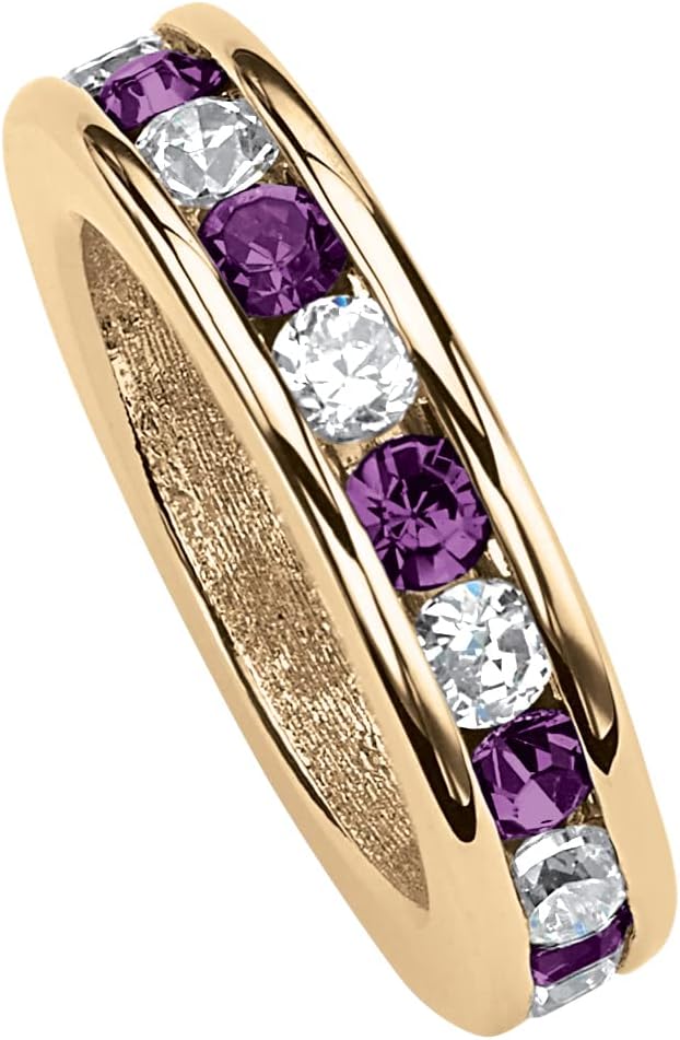 PalmBeach Gold-plated Simulated Birthstone and Crystal Charm Pendant