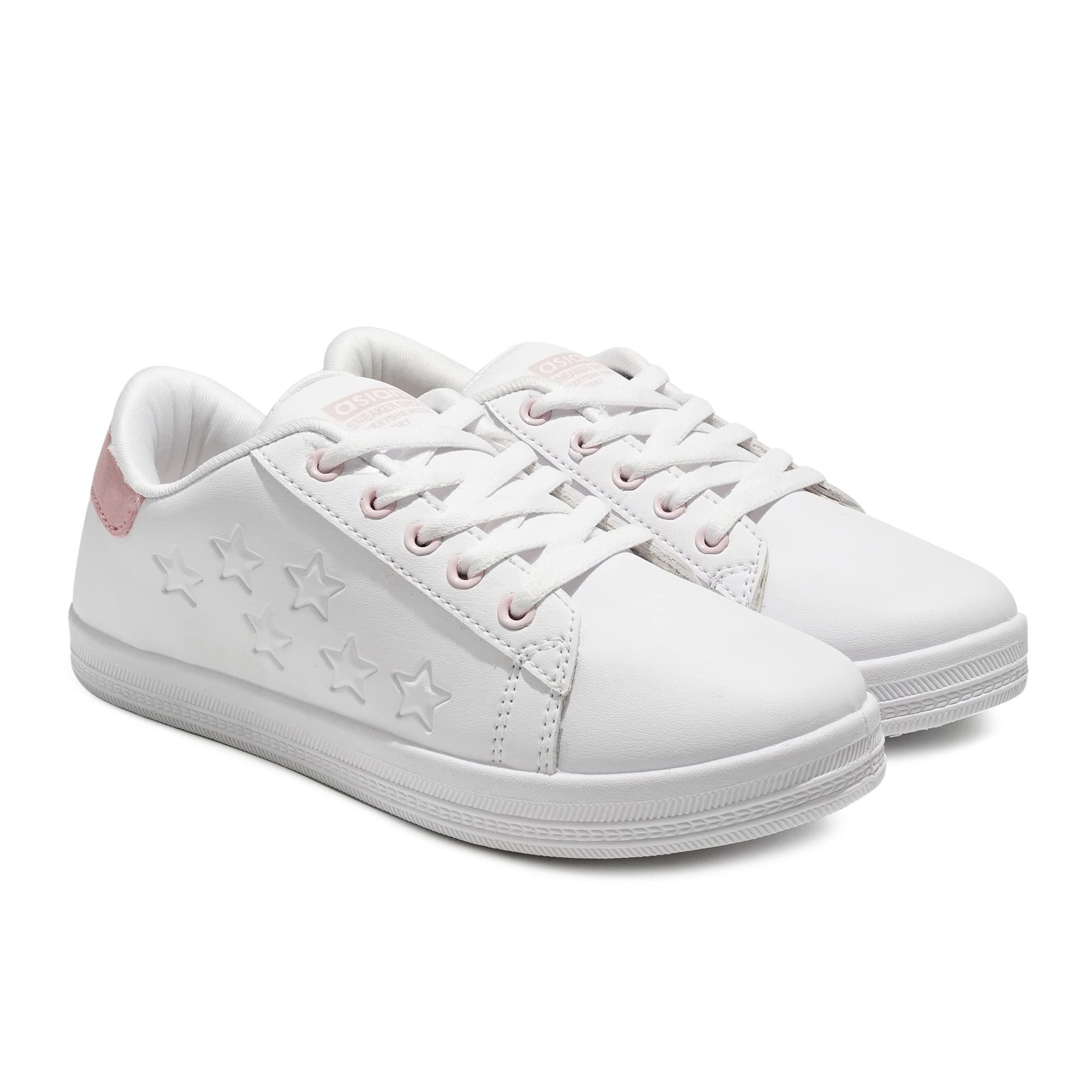 ASIAN Women Jasmine Casual White Sneaker, Stylish Shoes with Lightweight Extra Cushion Canvas lace-Up Shoes for Girls & Womens… (B0C3CH9LHM) Amazon Price History, Amazon Price Tracker