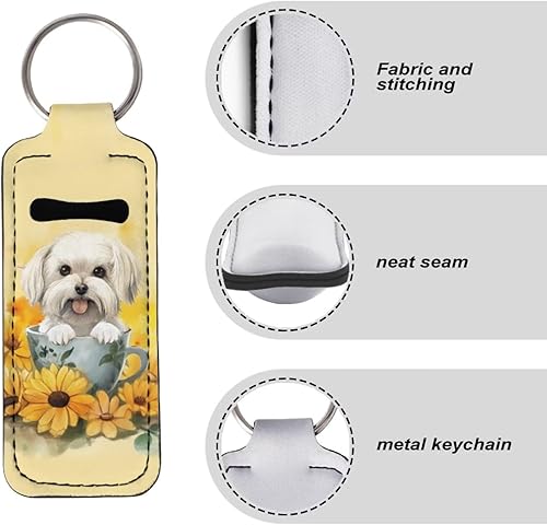 Vista 12 de doginthehole Chapstick - Llavero con clip y funda de neopreno para bálsamo labial