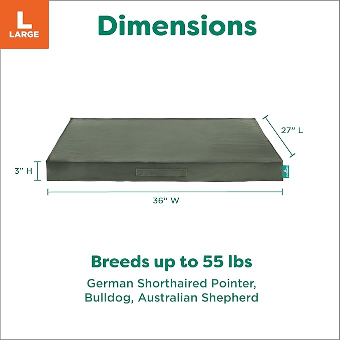 Cama Colchoneta Grande para Perro Verde Oscuro Resistente al Agua miniatura 3