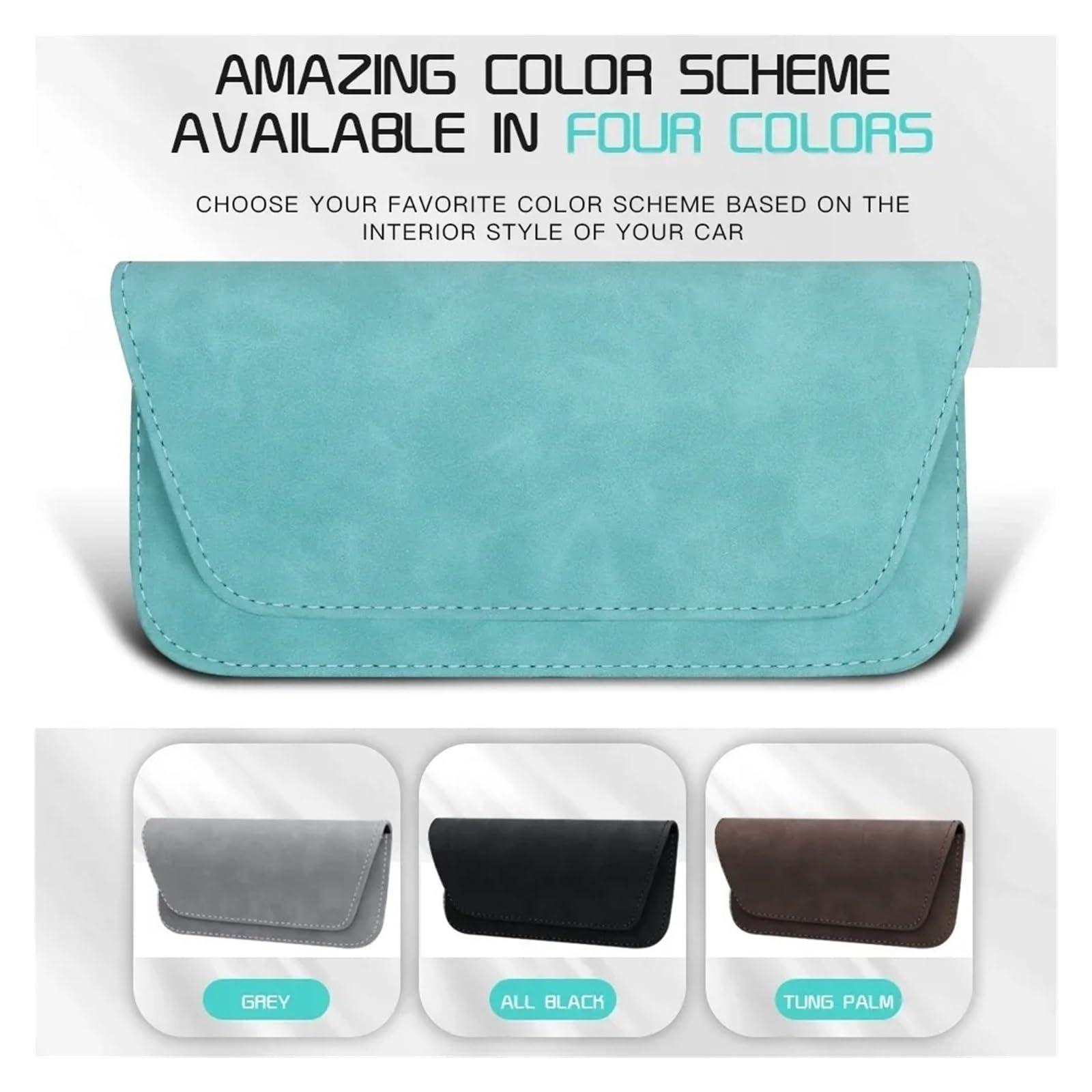 Soporte para Gafas De Coche Accesorios para Vehículos Decoración Interior Funda Organizador Almacenamiento Solar Estuche para Gafas De Sol Coche(Gold)