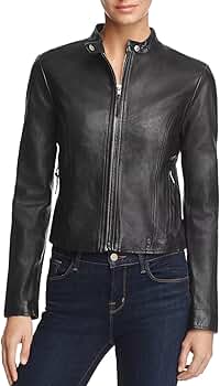 BB Dakota Women's Leydon Leather Moto Jacket X-Small Black : Clothing,  Shoes & Jewelry