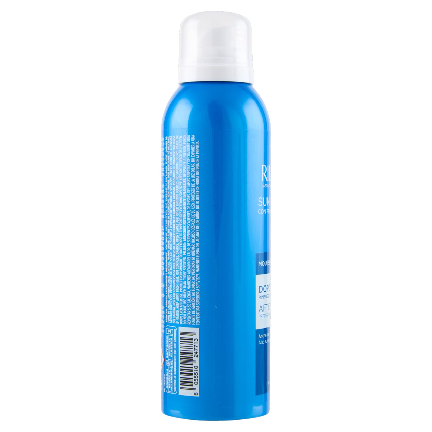 Rilastil Sun System Mousse Doposole Rinfrescante per Pelle Sensibile con Pantenolo, Aloe ed Estratto di Calendula, 200 ml
