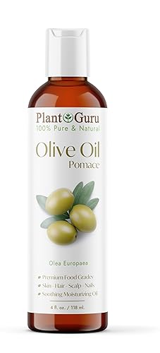 Aceite de oliva Pomace 4 fl. oz. Hidratante portador natural 100% puro para el crecimiento de la piel, el cuerpo, la cara y el cabello. Ideal para