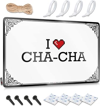 Vintage Coffee Sign I Love Cha-Cha Tin Sign Bar Decor for Home in Home Bar Signs30X40CM