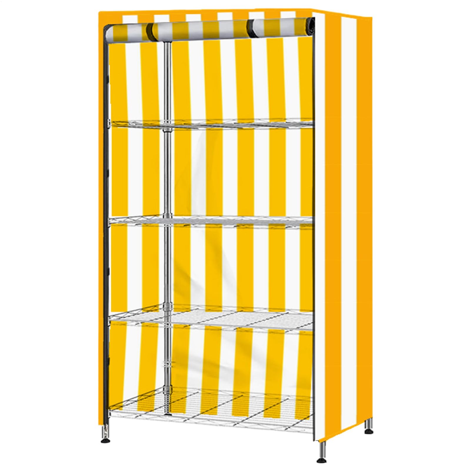 Generico Copri Scaffale per Organizzazione | Protezione per Griglie Metalliche - Resistente Antipolvere e Impermeabile 210D per Organizzazione in Cucina, Dispensa, Garage e Armadio