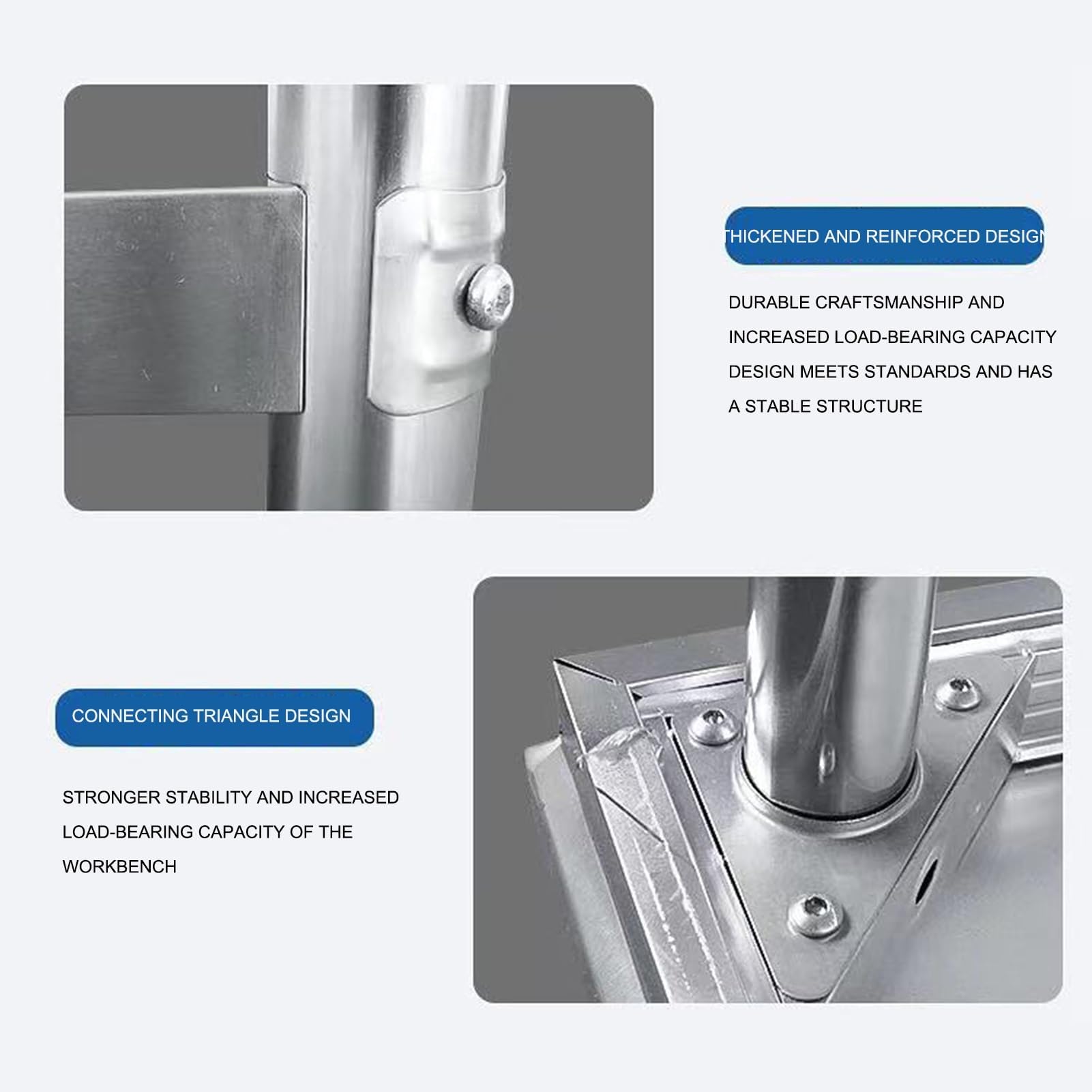 Tavolo da lavoro in acciaio inox con paraspruzzi tavolo da cucina commerciale con ripiano regolabile e gambe, perfetto per ristoranti e preparazione di cibi (90 x 50 x 80 cm)