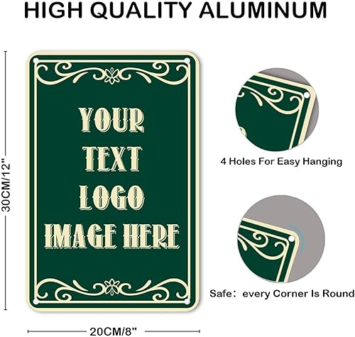 Miniatura 2 de Letreros personalizados de metal para exteriores, letreros de calle personalizados para casas con texto, letreros de negocios personalizados para