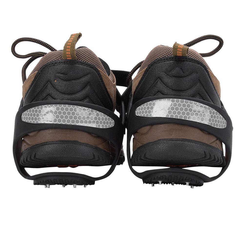 Anti Slip Spikes 1 Pair 5 Teeth Anti Slip Ice Cleat Shoe Grips Spikes Cleats Crampons for Hiking Climbing (L39-42)