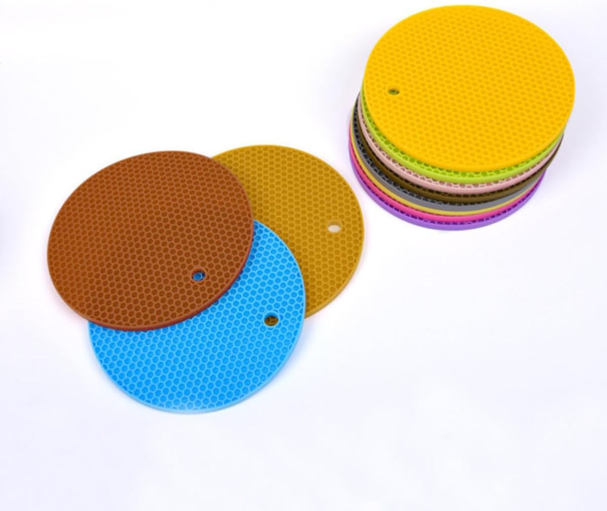 Silicone Pot Coaster Mat Heat Resistant for Pan and Bottles Coffee