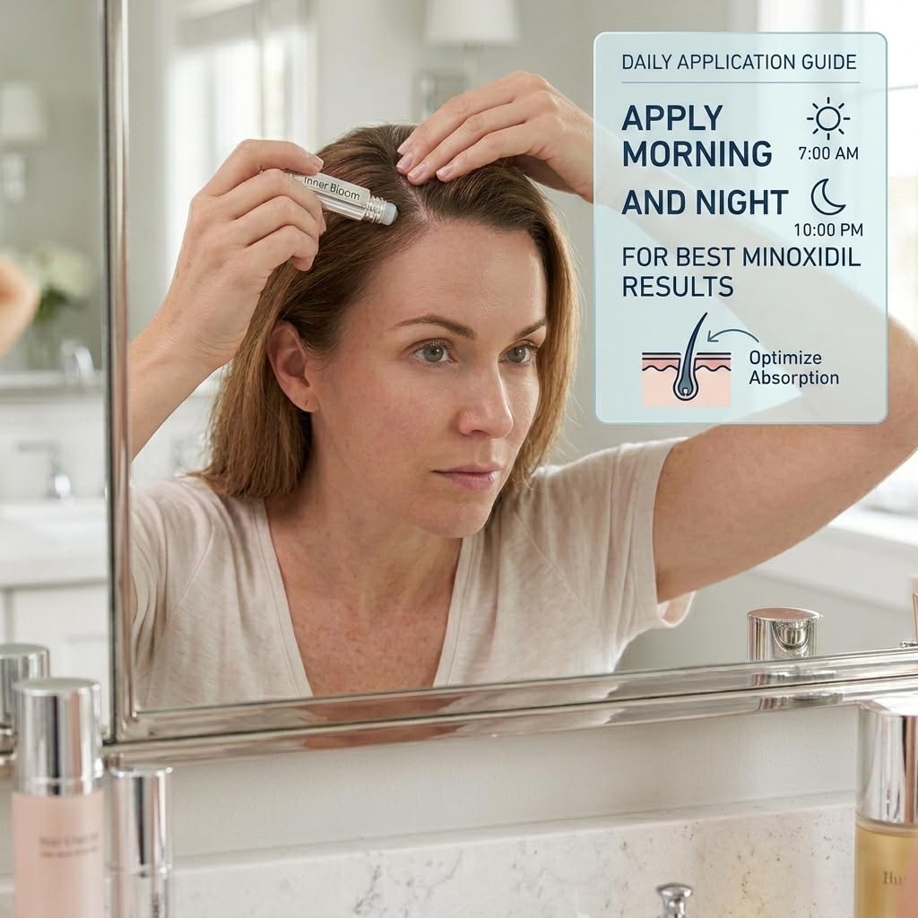 Innerbloom Minoxidil 5% Roll On with Rosemary Oil and Biotin - Hair Growth Serum