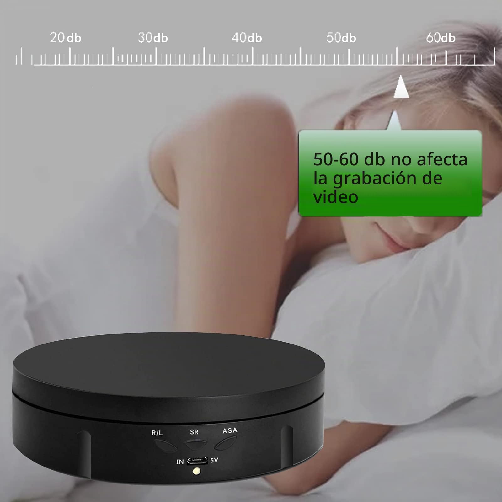 Bandeja giratoria eléctrica para fotografía, soporte giratorio motorizado de 360 grados, carga de 10 kg, para video en vivo con 5 fondos para mostrar joyas, relojes, wy23-12.25-2