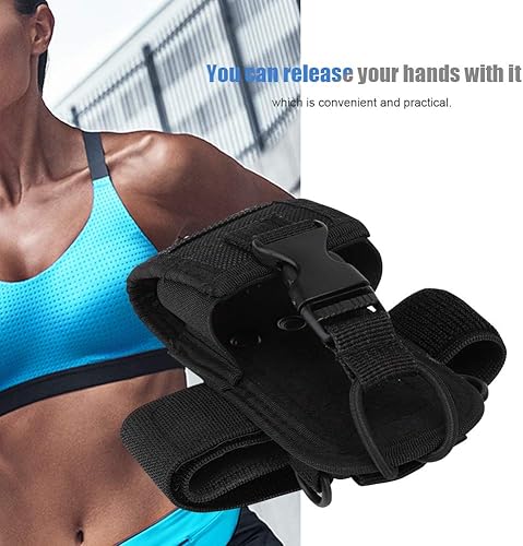 Miniatura 2 de Bolsa de brazo con brazalete, de nailon de dos vías para brazo de radio para MSC-20D Walkie TalkieTeléfono Bandas de brazo Soporte para teléfono