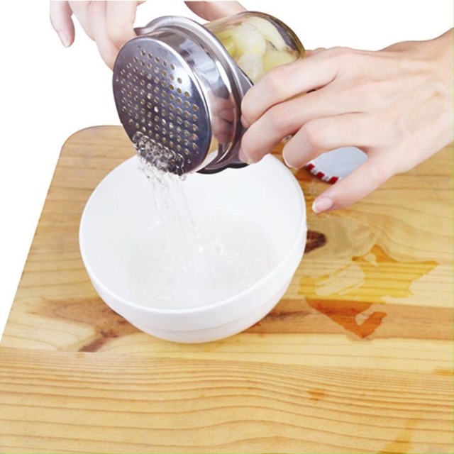 Colador para lata de atún de acero inoxidable 2 piezas miniatura 7