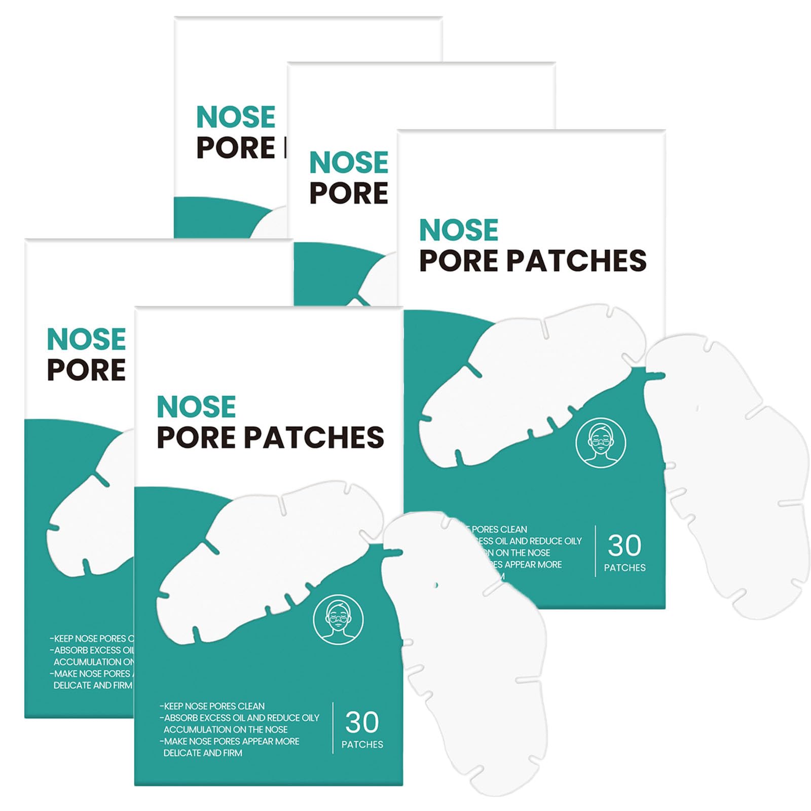Nose Strips Blackhead Remover 30 Count Nose Pore Patches Hydrocolloid Pimple Pore Acne Patches for Face Deep Cleansing
