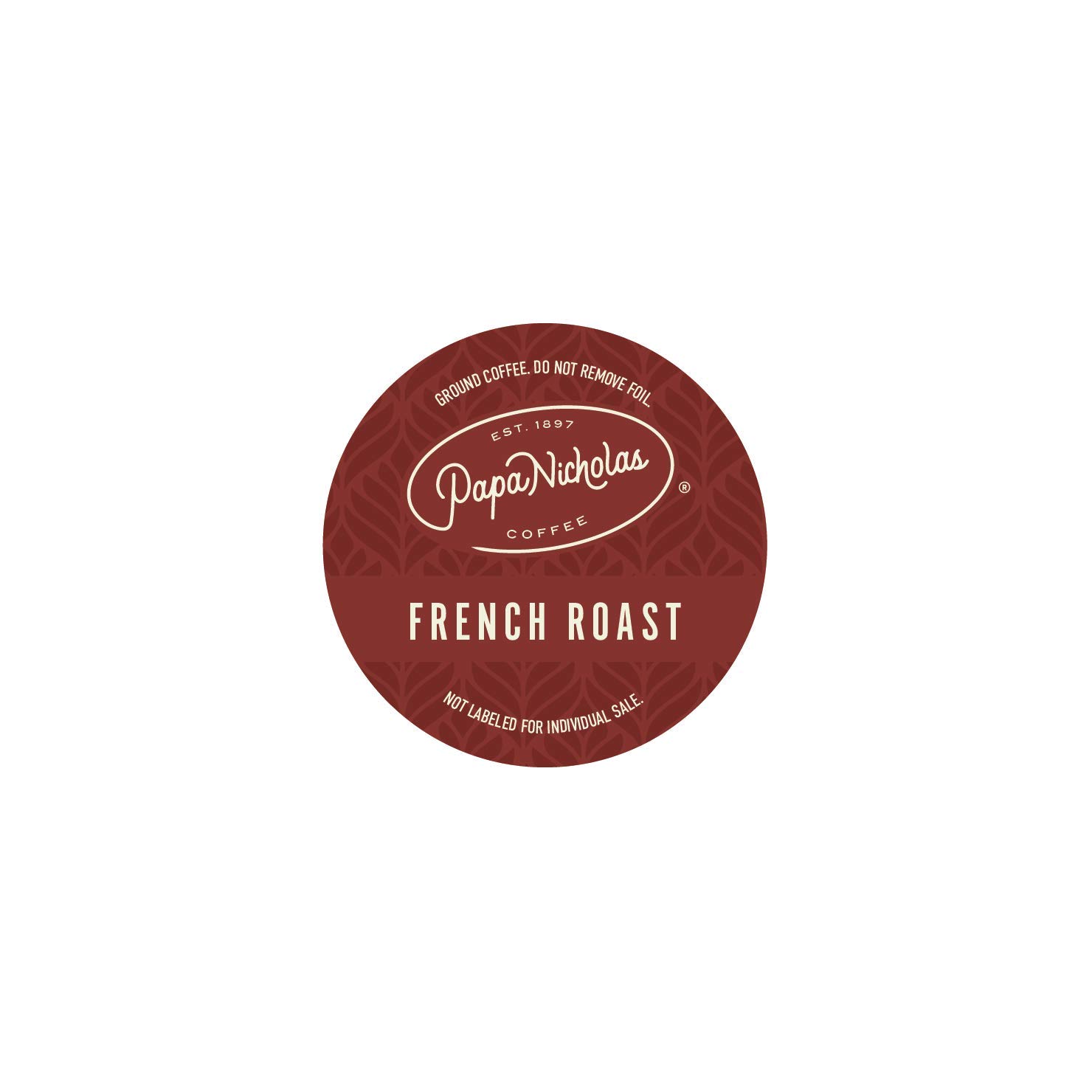 Papanicholas Single Serve Coffee Cups, Fits Keurig K Cup Brewers, French Roast, 36 Pods