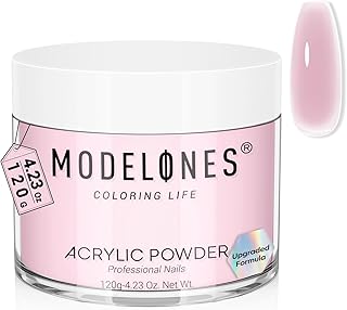 Modelones Acrylic Powder, 4.23oz Upgraded Medium Pink Nail Acrylic Powder for Nail Art 3D Carving French Nails Extensions, Non-Yellowing, Gifts for Women