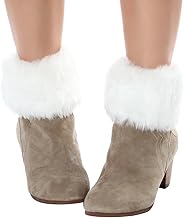 Womens Fur Trim Boot Cuff Top Cover Leg Warmers