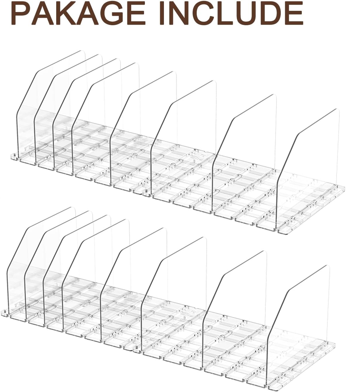 Purse Organizer for Closet, Adjustable Clear Handbag Storage Holder, Acrylic Purse Organizer for Closet Organization, Shelf Divider, Perfect for Bedroom, Living Room, Home - Image 9