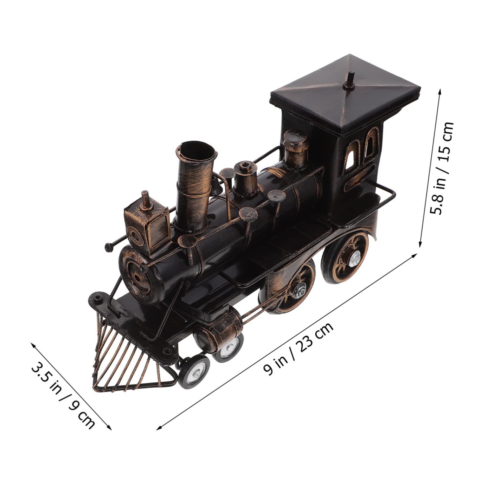Mobestech Alloy Steam Locomotive Statues Vintage Loco Adornment Model Engine Ornament for Boys and Girls