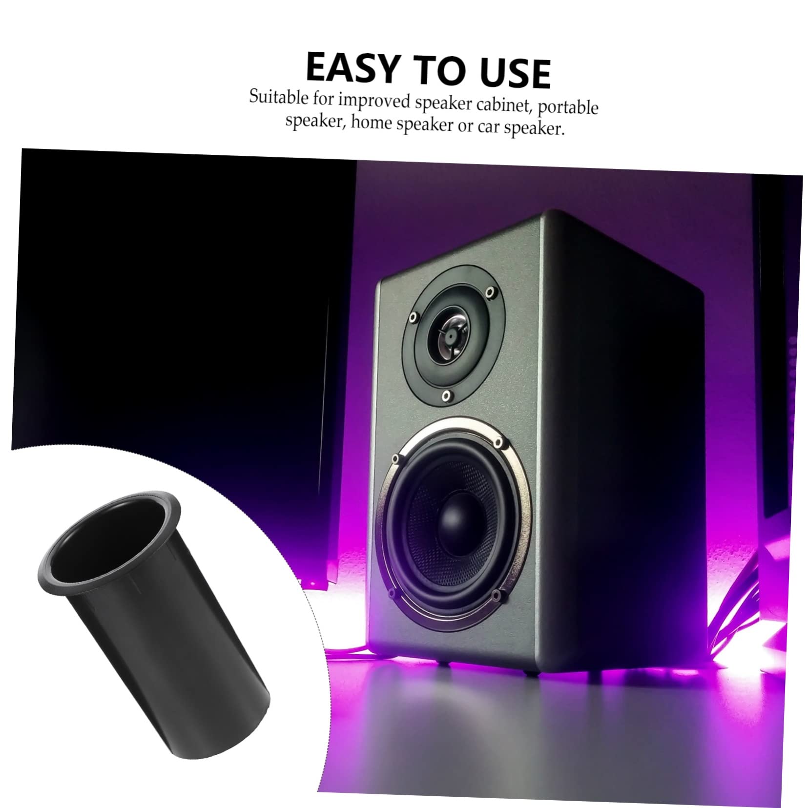 Homoyoyo 5pcs Plastic Bass Tube for Speaker Cabinets Woofer Box Port Tube Stain-Resistant Design for Home Enhanced Sound Quality