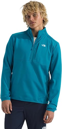 The North Face Men's TNF Performance Fleece Quarter Zip Jacket - Lightweight Pullover with Secure Chest Pocket, Dusk Blue, Large