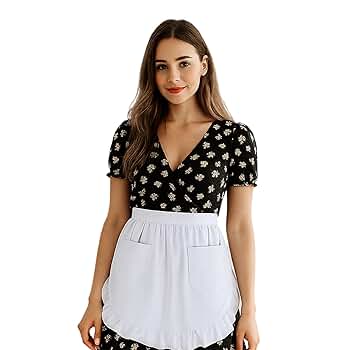 Amazon.co.jp: [Aspire] エプロン 白 綿 レディース ショート