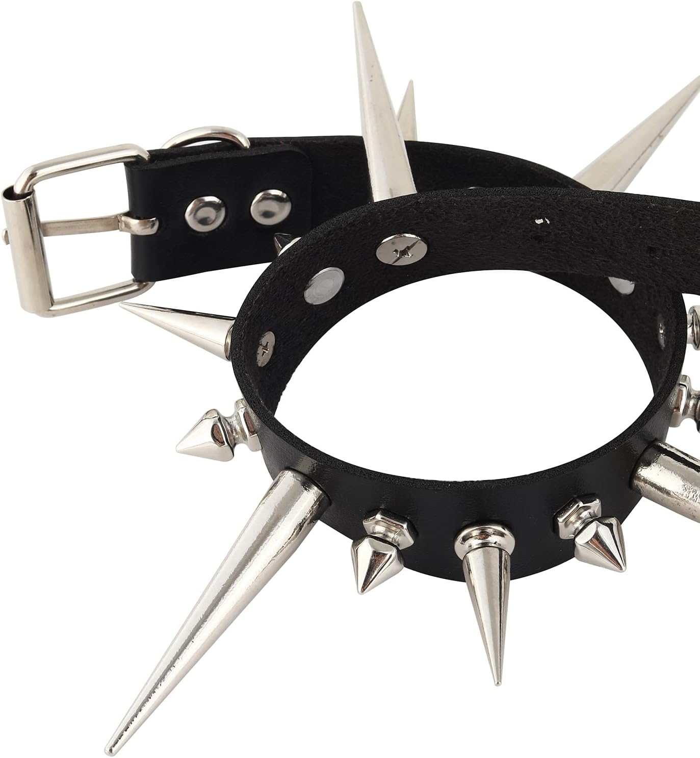 FNQUFUJ Goth Necklaces Long Spiked Choker Punk Rock Collar Halloween Costume Jewelry Gothic Accessories - Image 6