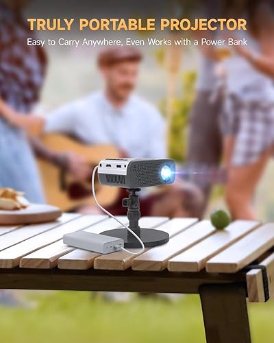 Miniatura 4 de Mini proyector para iPhone, 1080P compatible con proyector de video inalámbrico con WiFi, mini proyector portátil de regalo para niños, proyector de