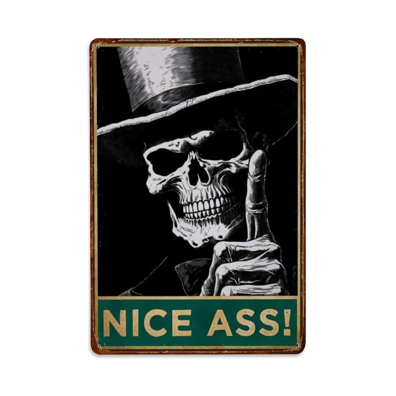 Funny Skeleton (2) Metal Tin Sign Vintage Garden Bedroom Cafe Bar Man Cave Home Wall Decor Metal Poster 8x12 in