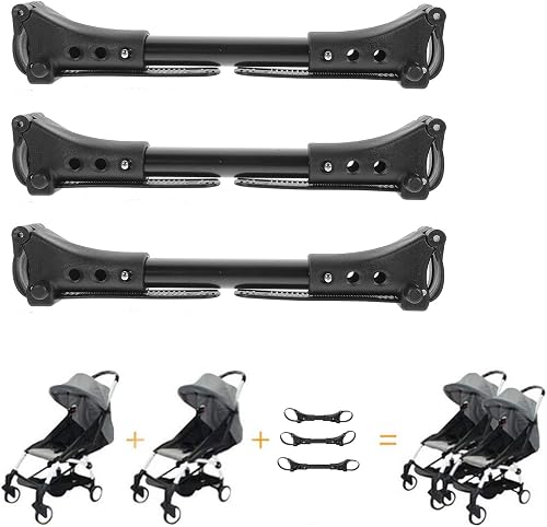Poussette Double Connecteur Réglable 20-26 cm 3 Pcs Attelage
