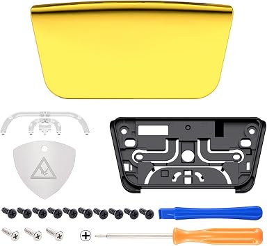 eXtremeRate Replacement Touchpad Shell for PS5 Controller BDM-010, BDM-020, BDM-030, BDM-040, Custom Part Touchpad for PS5 Controller, Controller Not Included Chrome Gold