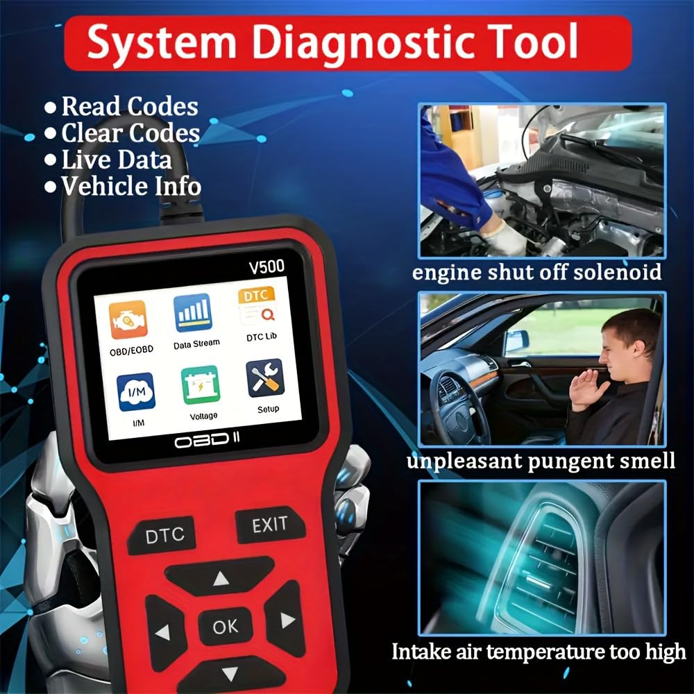 OBD2 Diagnosi Scanner per Tesla Model 3, Lettore Codici Auto Check Engine con Reset, Prontezza I/M, Veicoli Rispettano il Protocolla OBD2,Orange