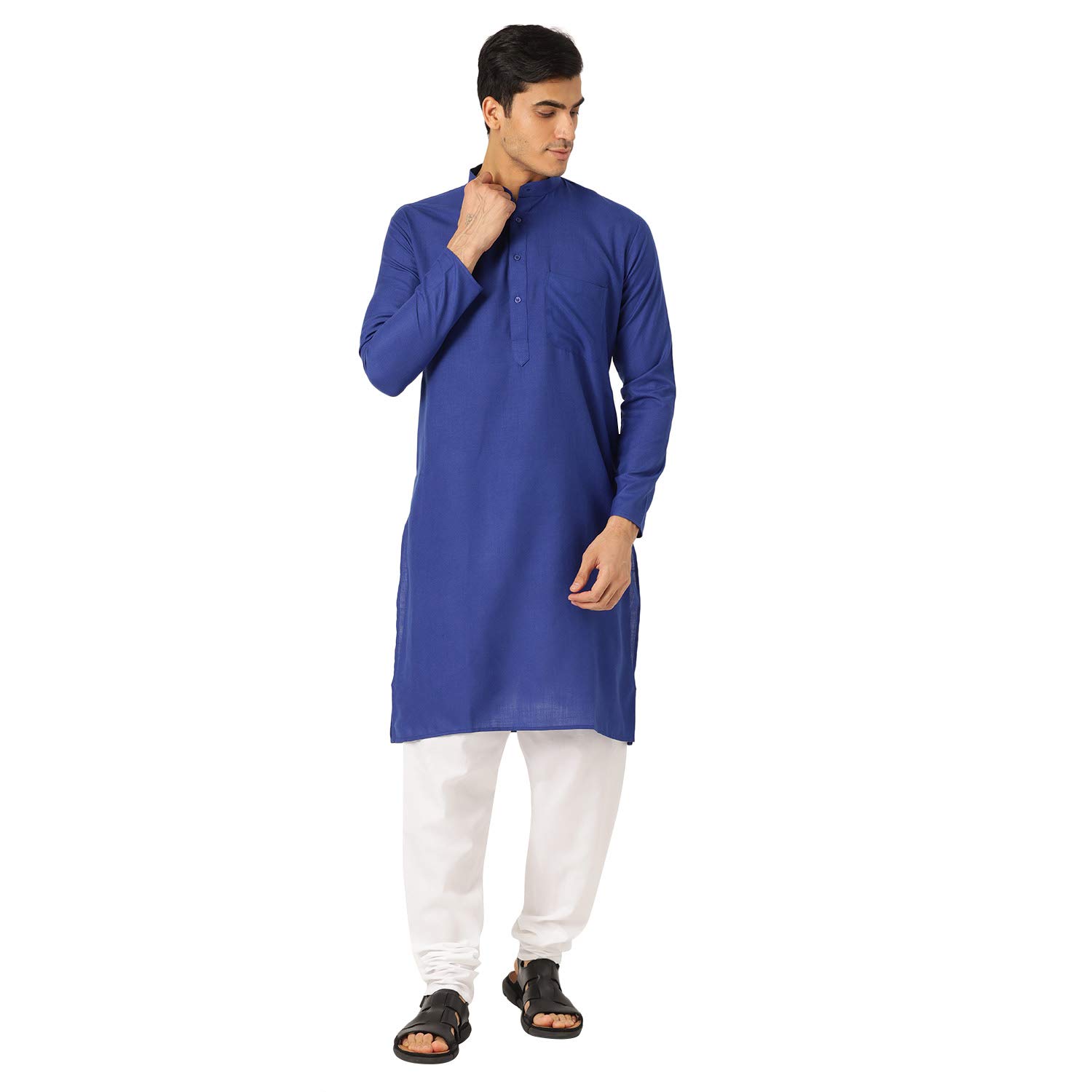 sojanya (Since 1958 Men's Cotton Solid Kurta & Churidar Pyjama Set-picture-11
