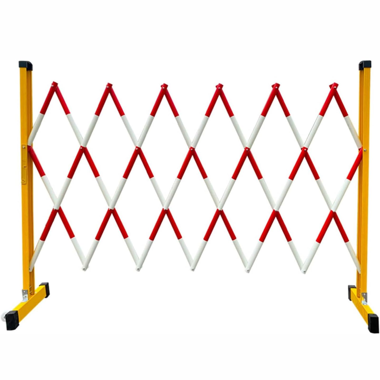 GTHTUHFD Industrial Expandable Metal Barricade Folding Driveway Fence Retractable Parking Barrier Portable Telescopic Fence Construction Site Traffic Control,1.2mx7m