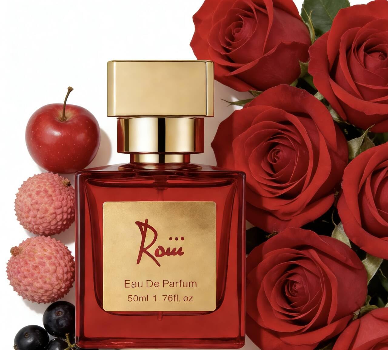 Roiii Aurora Apple Roseberry Musk Amber Pure Perfume Eau de Parfum Long-Lasting Fragrance for Women 1.71Fl.Oz - Image 2