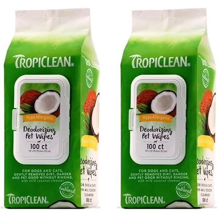 tropiclean deodorizing pet wipes